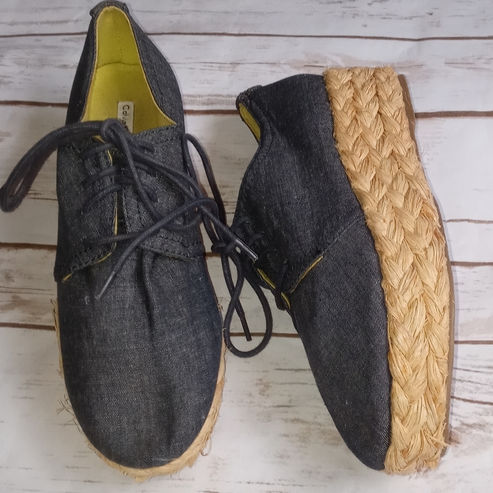 Calvin Klein Denim Platform Shoes